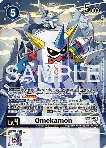 Image for Omekamon (Alternate Art) (EX11-053 SR) [Dawn of Liberator] - Digimon Card Game
