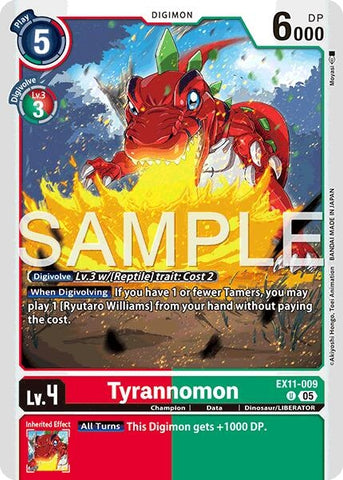 Image for Tyrannomon (EX11-009 U) [Dawn of Liberator] - Digimon Card Game