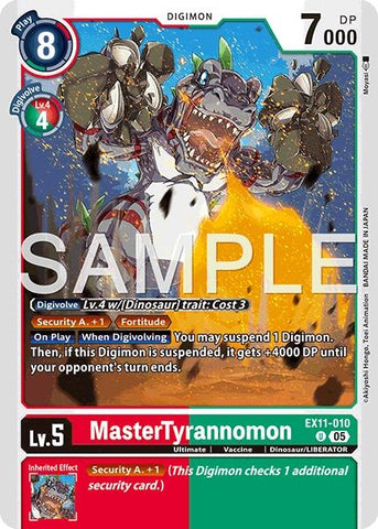 Image for MasterTyrannomon (EX11-010 U) [Dawn of Liberator] - Digimon Card Game