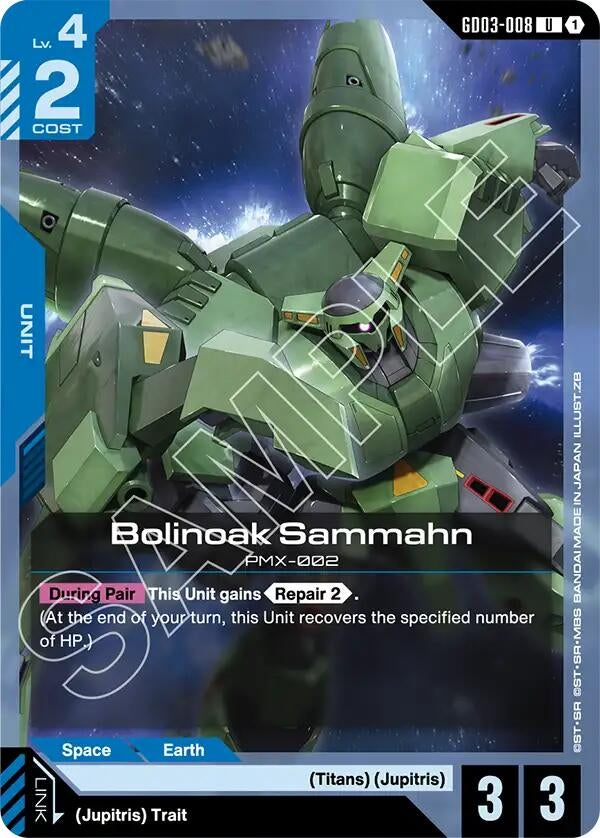 Image for Bolinoak Sammahn (GD03-008) [Steel Requiem] - Gundam Card Game