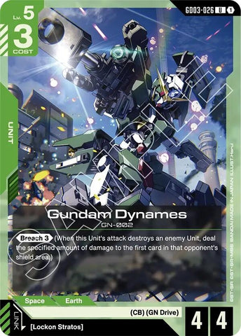 Image for Gundam Dynames (GD03-026) [Steel Requiem] - Gundam Card Game