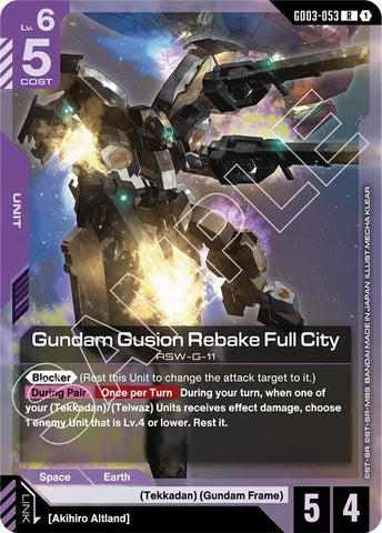 Image for Gundam Gusion Rebake Full City (GD03-053) [Steel Requiem] - Gundam Card Game