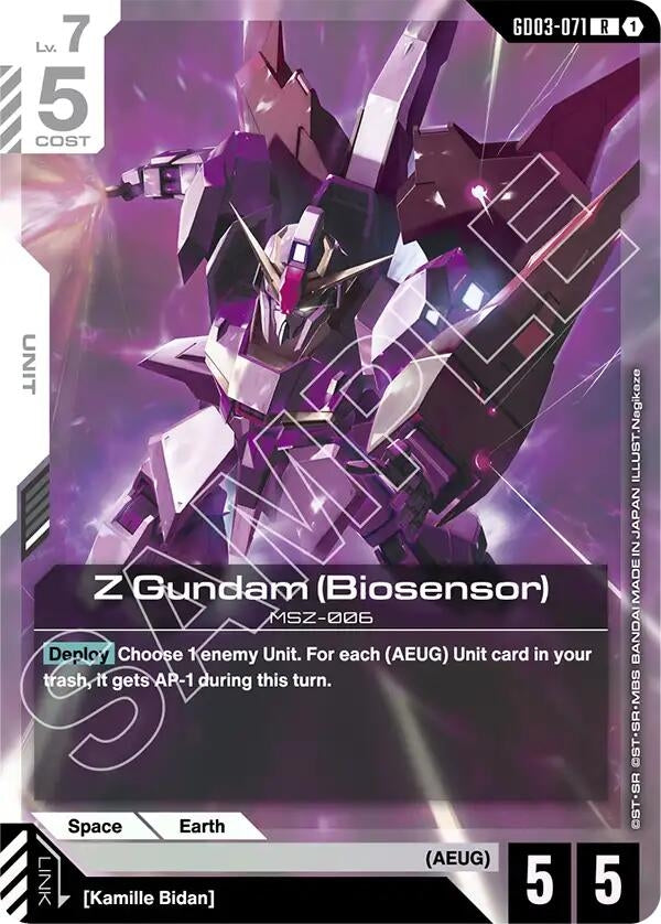 Image for Z Gundam (Biosensor) (GD03-071) [Steel Requiem] - Gundam Card Game