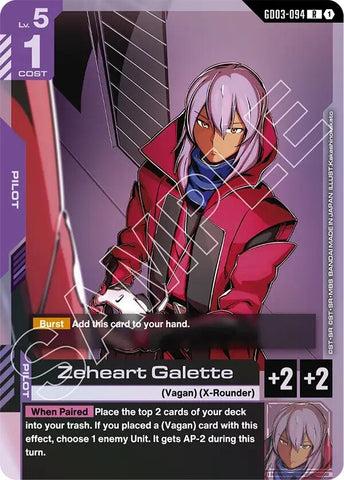 Image for Zeheart Galette (GD03-094) [Steel Requiem] - Gundam Card Game
