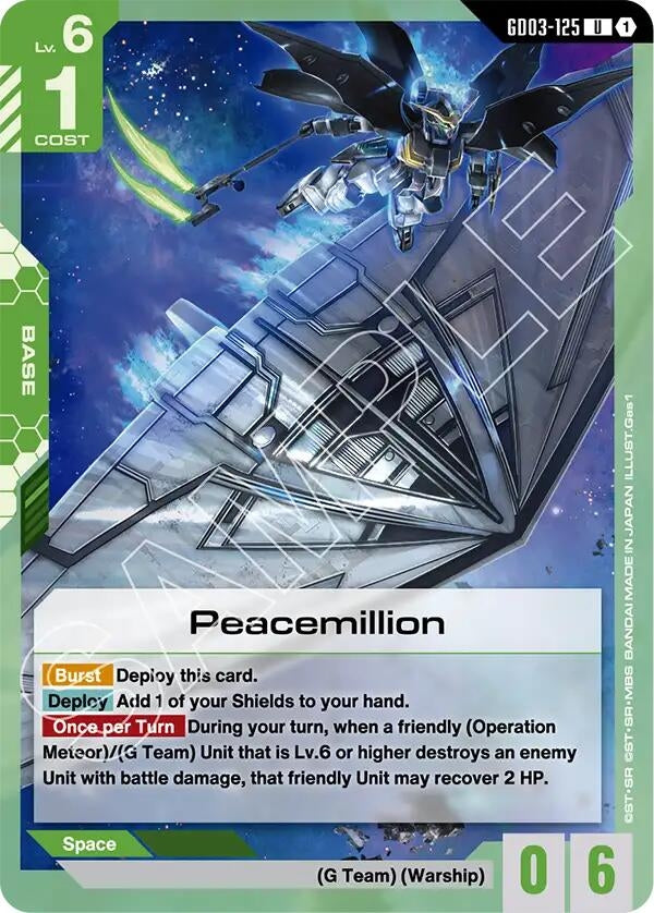 Image for Peacemillion (GD03-125) [Steel Requiem] - Gundam Card Game
