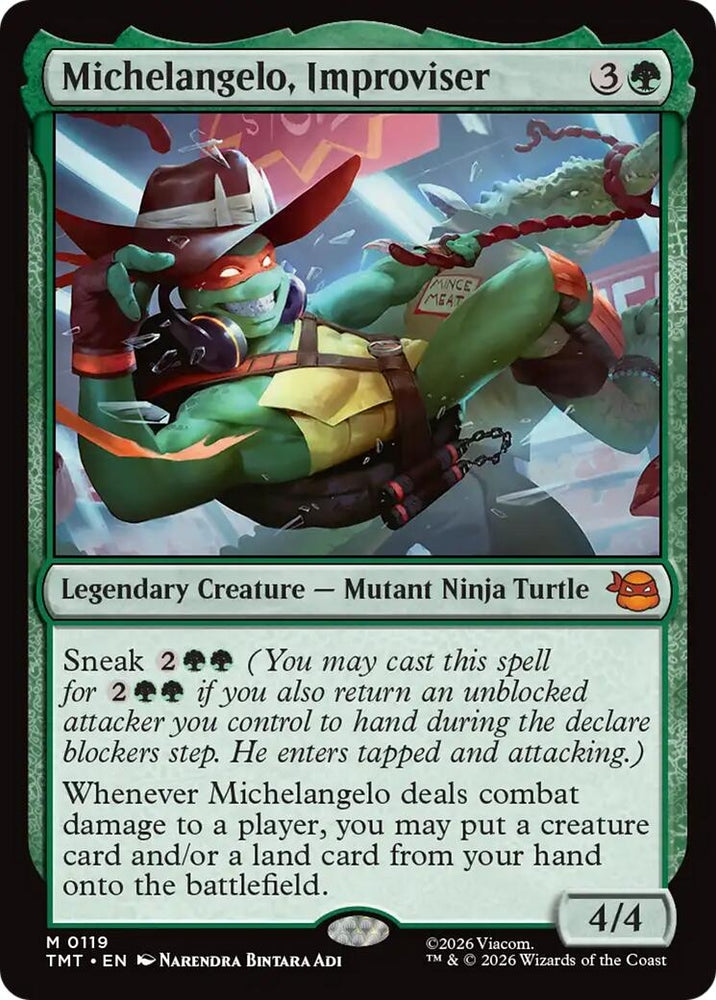 Image for Michelangelo, Improviser (119) [Teenage Mutant Ninja Turtles] - Magic: The Gathering