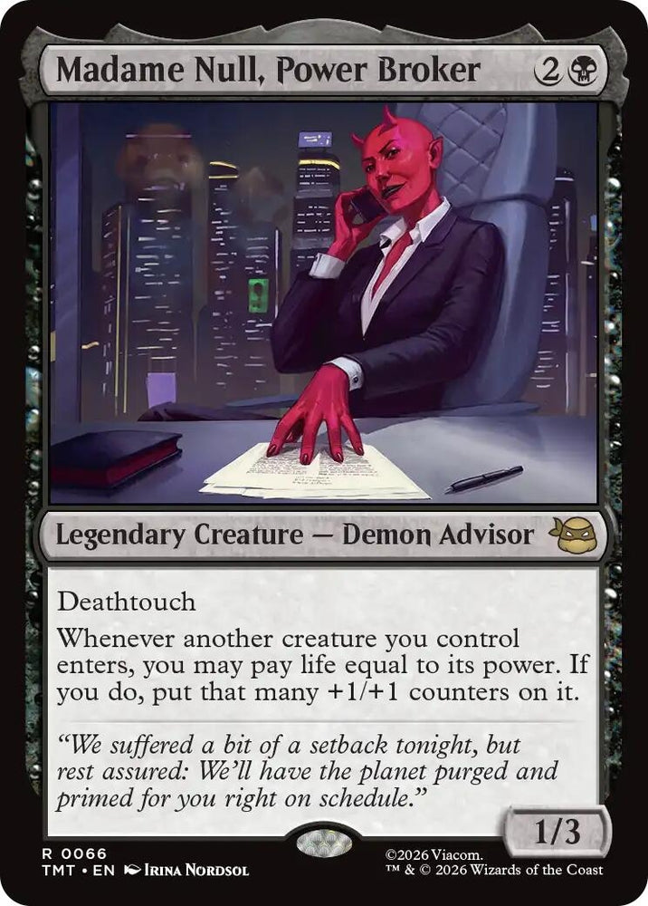 Image for Madame Null, Power Broker (66) [Teenage Mutant Ninja Turtles] - Magic: The Gathering