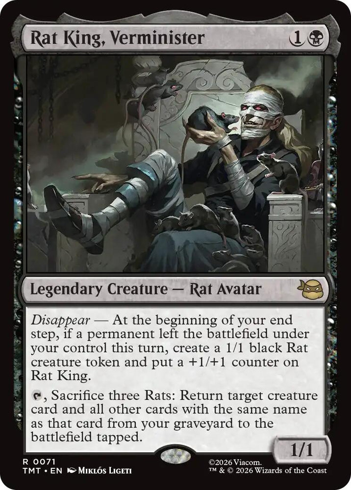Image for Rat King, Verminister (71) [Teenage Mutant Ninja Turtles] - Magic: The Gathering