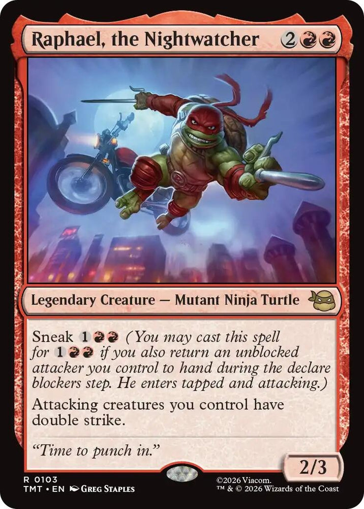 Image for Raphael, the Nightwatcher (103) [Teenage Mutant Ninja Turtles] - Magic: The Gathering