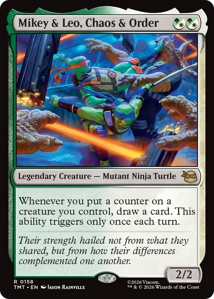 Image for Mikey & Leo, Chaos & Order (158) [Teenage Mutant Ninja Turtles] - Magic: The Gathering