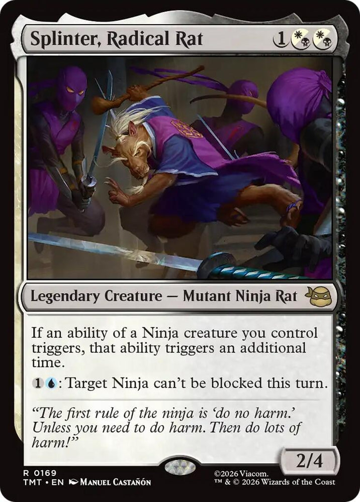 Image for Splinter, Radical Rat (169) [Teenage Mutant Ninja Turtles] - Magic: The Gathering