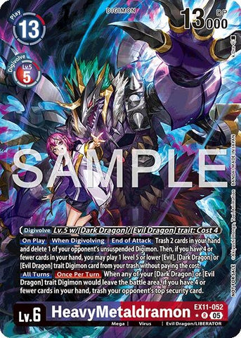 Image for HeavyMetaldramon (Box Topper) (EX11-052 R) [Dawn of Liberator] - Digimon Card Game