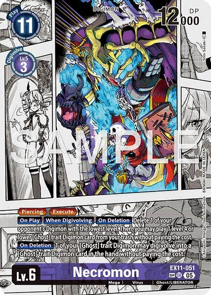 Image for Necromon (SP) (EX11-051 SR) [Dawn of Liberator] - Digimon Card Game