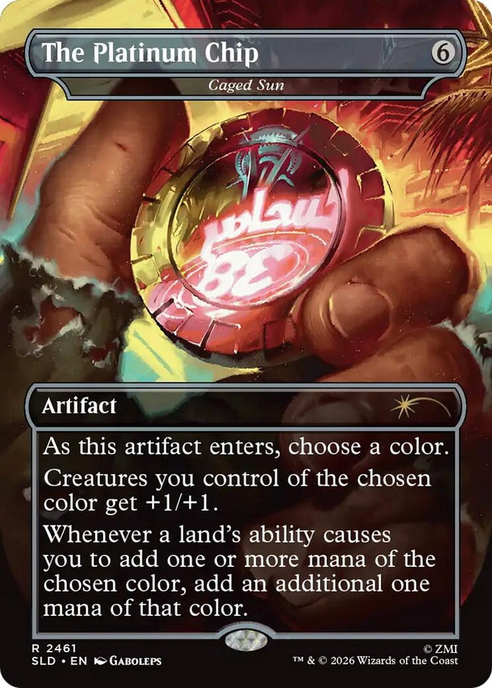 Image for The Platinum Chip - Caged Sun (2461) [Secret Lair Drop Series] - Magic: The Gathering