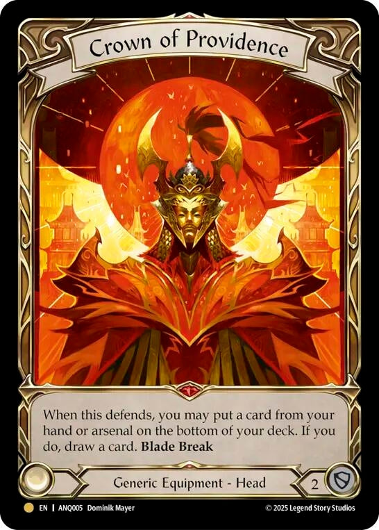 Image for Crown of Providence (ANQ005) [Compendium of Rathe - Antiquity Pack] - Flesh and Blood TCG