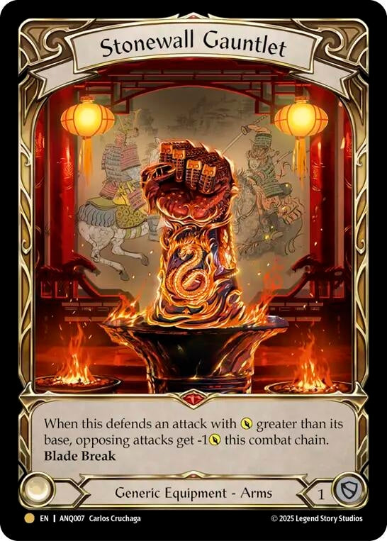 Image for Stonewall Gauntlet (ANQ007) [Compendium of Rathe - Antiquity Pack] - Flesh and Blood TCG