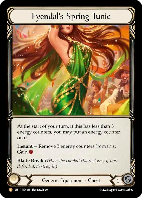 Image for Fyendal's Spring Tunic (PEN311) [Compendium of Rathe] - Flesh and Blood TCG