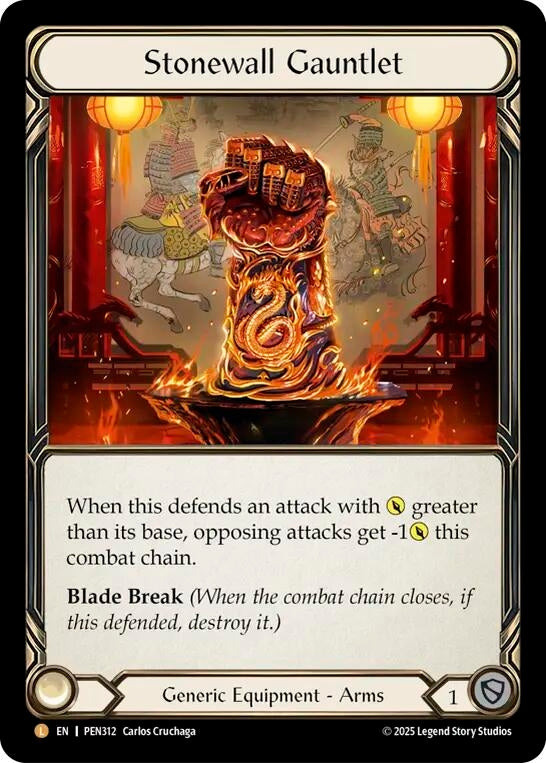 Image for Stonewall Gauntlet (PEN312) [Compendium of Rathe] - Flesh and Blood TCG