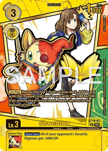 Image for Shoemon (Rare Pull) (ST19-03) [Dawn of Liberator] - Digimon Card Game