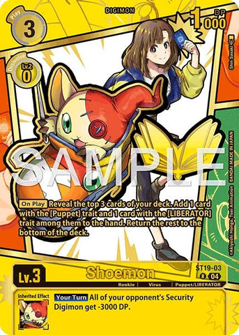 Image for Shoemon (Rare Pull) (ST19-03) [Dawn of Liberator] - Digimon Card Game