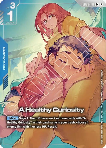Image for A Healthy Curiosity (R+) (GD03-101) [Steel Requiem] - Gundam Card Game