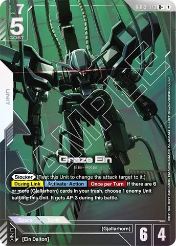 Image for Graze Ein (R+) (GD03-073) [Steel Requiem] - Gundam Card Game