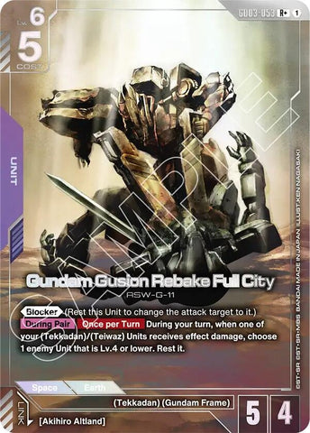 Image for Gundam Gusion Rebake Full City (R+) (GD03-053) [Steel Requiem] - Gundam Card Game