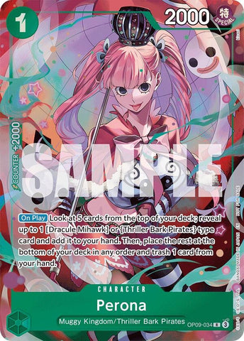 Image for Perona - OP09-034 (OP09-034) [Extra Booster: One Piece Heroines Edition] - One Piece Card Game