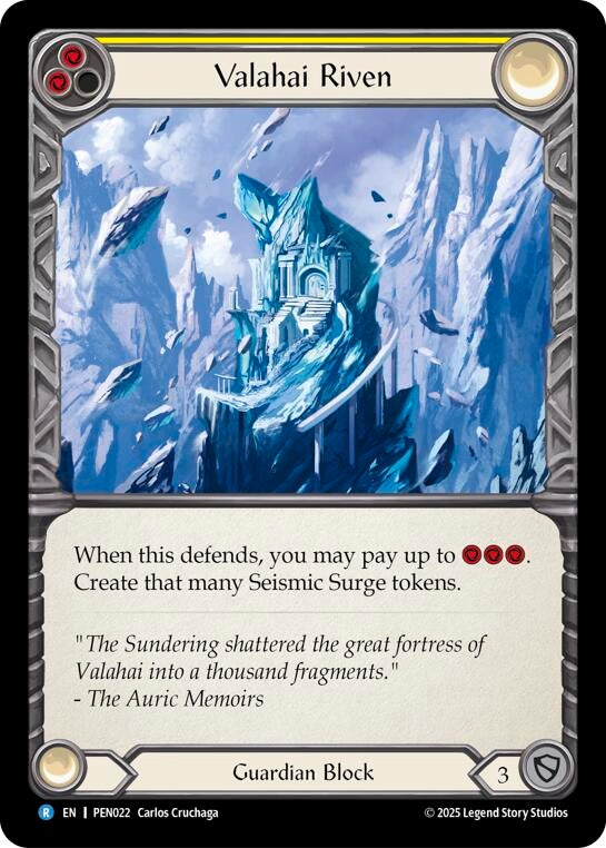 Image for Valahai Riven (Yellow) (PEN022) [Compendium of Rathe] - Flesh and Blood TCG