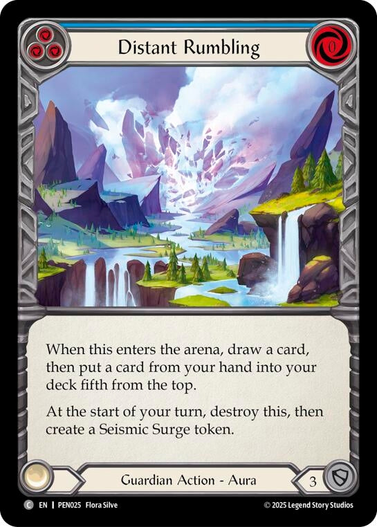 Image for Distant Rumbling (Blue) (PEN025) [Compendium of Rathe] - Flesh and Blood TCG