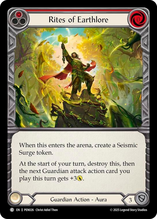 Image for Rites Of Earthlore (Red) (PEN026) [Compendium of Rathe] - Flesh and Blood TCG