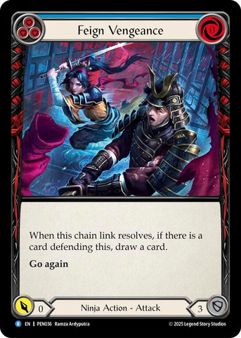 Image for Feign Vengeance (Blue) (PEN036) [Compendium of Rathe] - Flesh and Blood TCG