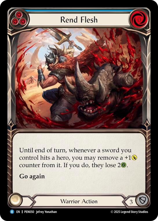 Image for Rend Flesh (Blue) (PEN050) [Compendium of Rathe] - Flesh and Blood TCG