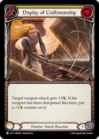 Image for Display Of Craftsmanship (Yellow) (PEN052) [Compendium of Rathe] - Flesh and Blood TCG