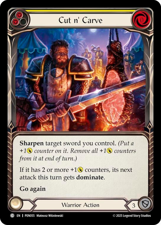 Image for Cut N Carve (Yellow) (PEN055) [Compendium of Rathe] - Flesh and Blood TCG
