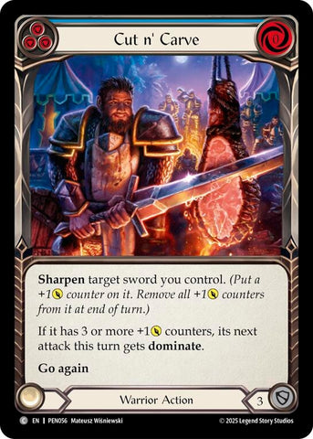 Image for Cut N Carve (Blue) (PEN056) [Compendium of Rathe] - Flesh and Blood TCG
