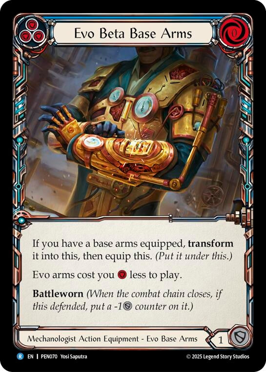 Image for Evo Beta Base Arms (Blue) (PEN070) [Compendium of Rathe] - Flesh and Blood TCG