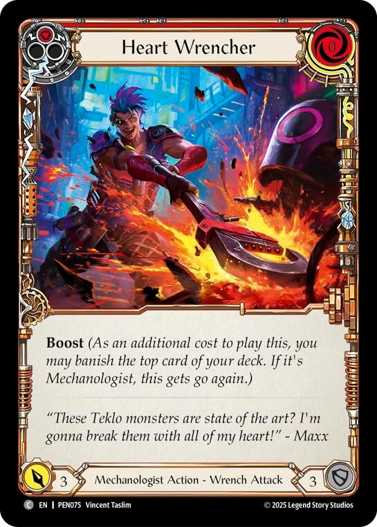 Image for Heart Wrencher (Red) (PEN075) [Compendium of Rathe] - Flesh and Blood TCG