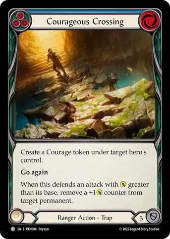 Image for Courageous Crossing (Blue) (PEN086) [Compendium of Rathe] - Flesh and Blood TCG