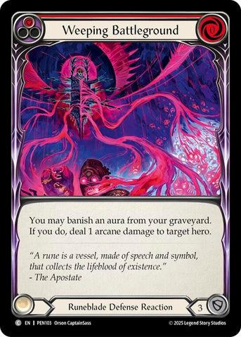 Image for Weeping Battleground (Red) (PEN103) [Compendium of Rathe] - Flesh and Blood TCG
