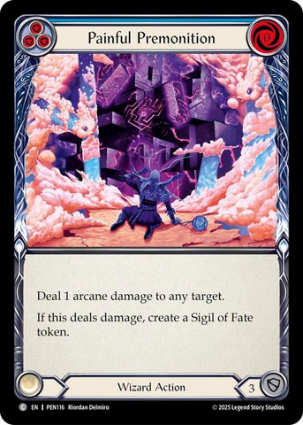 Image for Painful Premonition (Blue) (PEN116) [Compendium of Rathe] - Flesh and Blood TCG