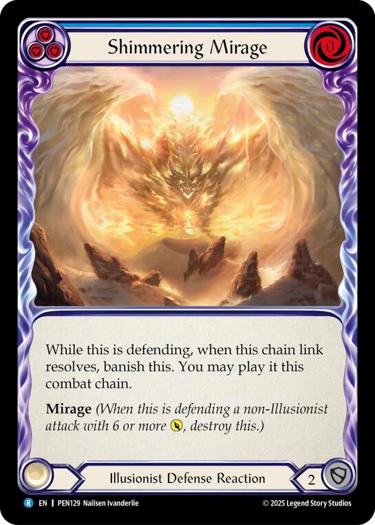 Image for Shimmering Mirage (Blue) (PEN129) [Compendium of Rathe] - Flesh and Blood TCG