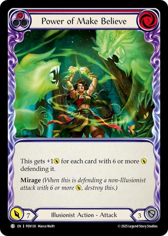 Image for Power Of Make Believe (Red) (PEN130) [Compendium of Rathe] - Flesh and Blood TCG