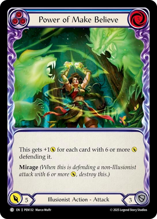 Image for Power Of Make Believe (Blue) (PEN132) [Compendium of Rathe] - Flesh and Blood TCG