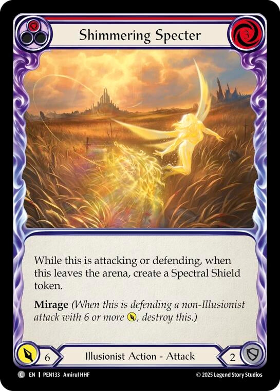 Image for Shimmering Specter (Red) (PEN133) [Compendium of Rathe] - Flesh and Blood TCG