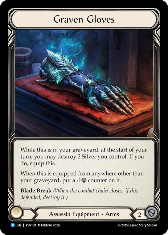 Image for Graven Gloves (PEN139) [Compendium of Rathe] - Flesh and Blood TCG