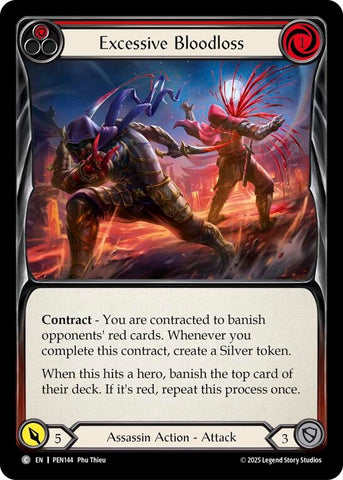 Image for Excessive Bloodloss (Red) (PEN144) [Compendium of Rathe] - Flesh and Blood TCG