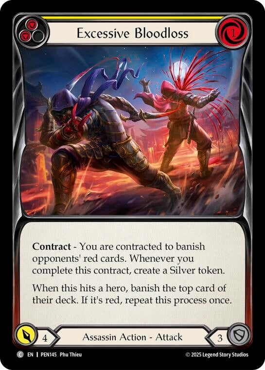 Image for Excessive Bloodloss (Yellow) (PEN145) [Compendium of Rathe] - Flesh and Blood TCG