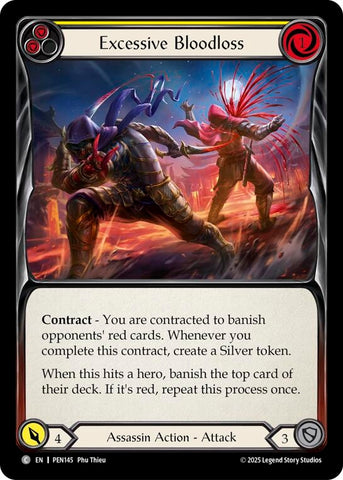 Image for Excessive Bloodloss (Yellow) (PEN145) [Compendium of Rathe] - Flesh and Blood TCG