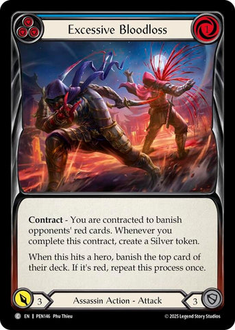 Image for Excessive Bloodloss (Blue) (PEN146) [Compendium of Rathe] - Flesh and Blood TCG